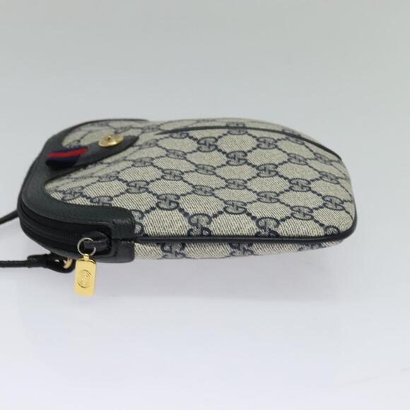 GUCCI GG Supreme Sherry Line Shoulder Bag Pvc Navy Gold 904 02 047 - Picture 4 of 16